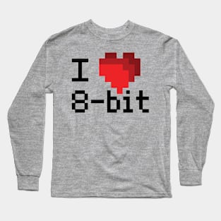 I Heart 8-bit Long Sleeve T-Shirt